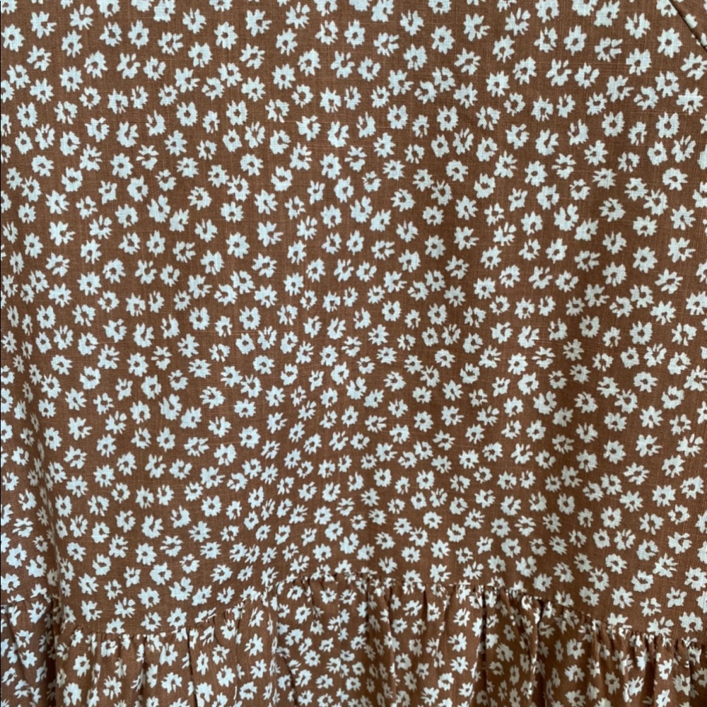 Rylee + Cru Rust Floral Mini Dress - Picture 2 of 4